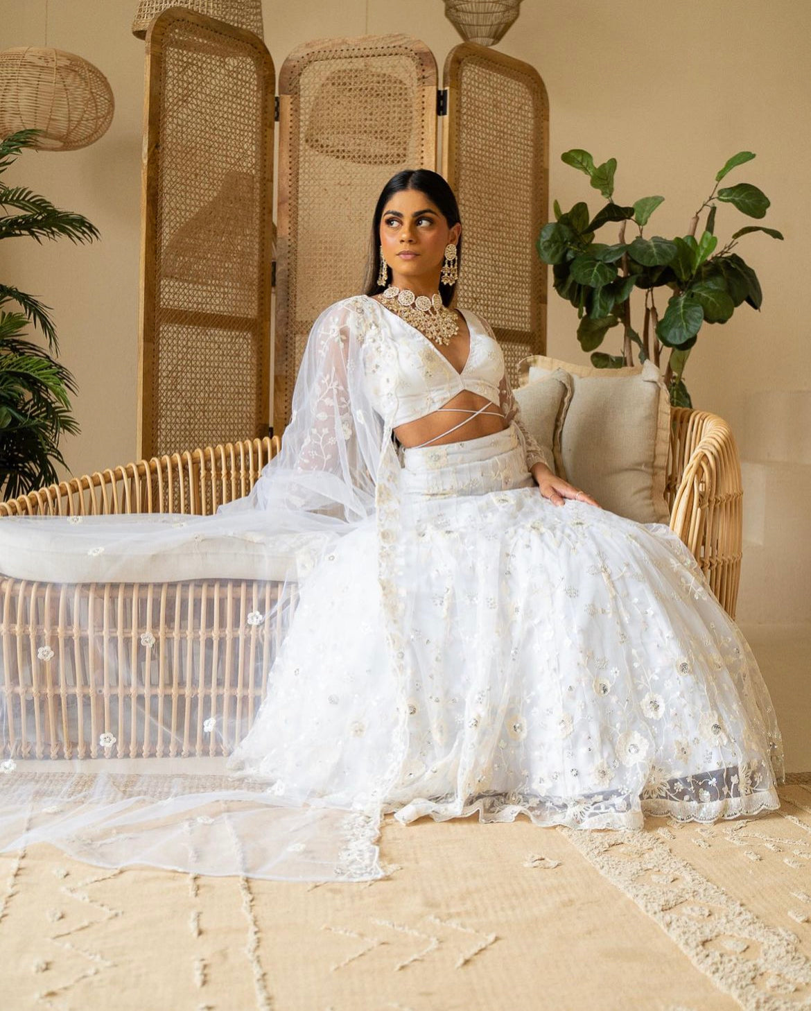 White Bridal Lehenga