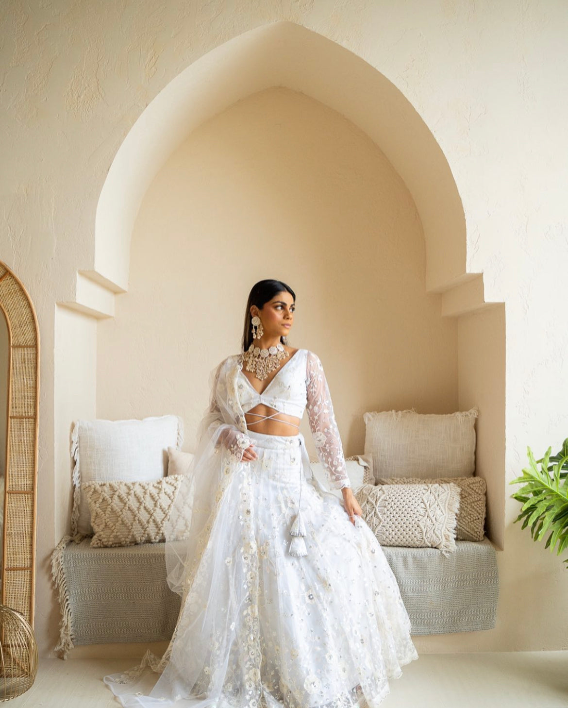 White Bridal Lehenga