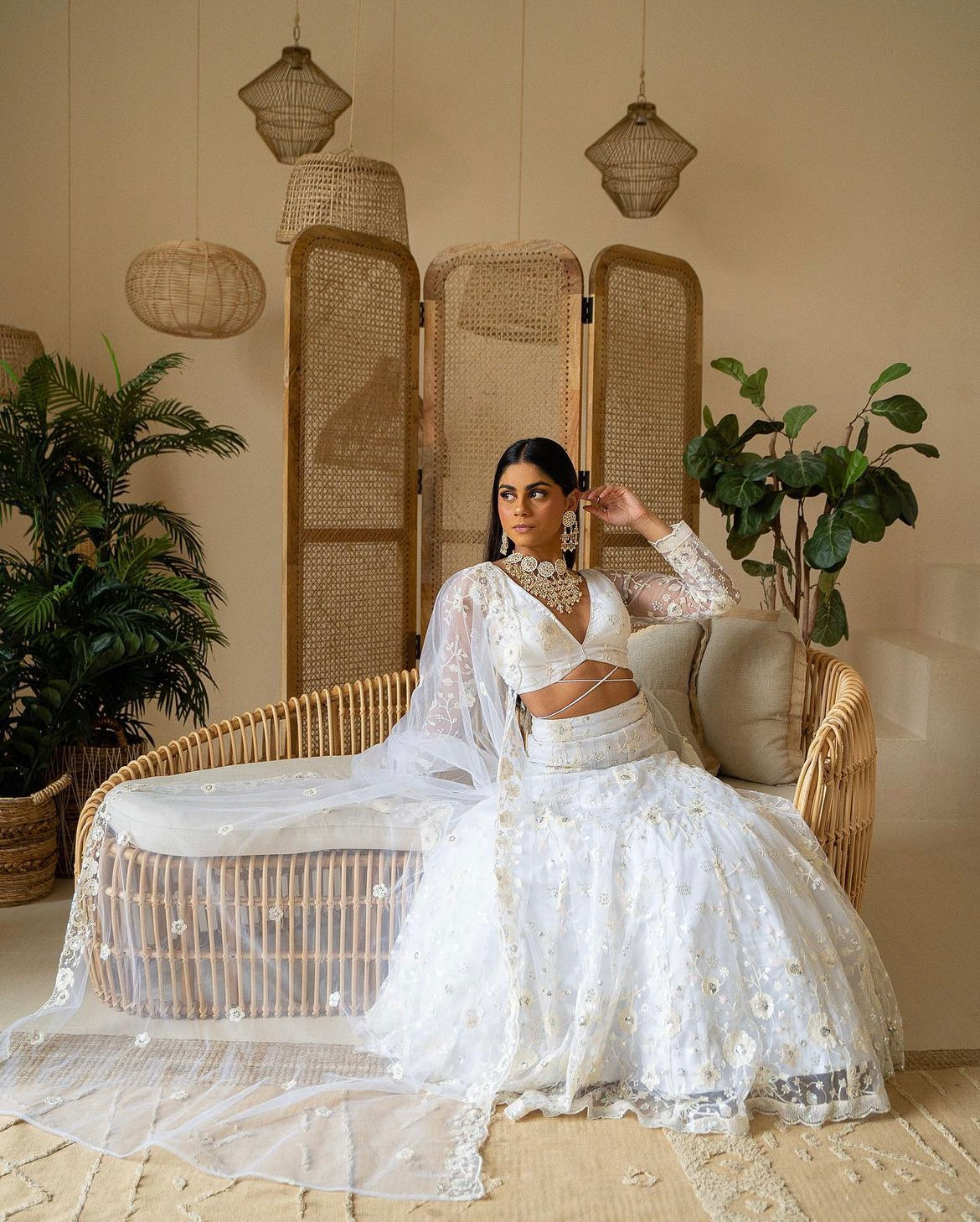 White Bridal Lehenga
