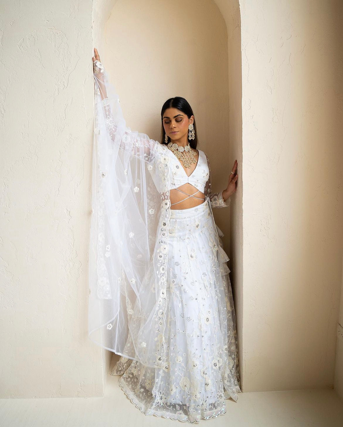 White Bridal Lehenga